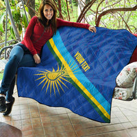 Rwanda Basketball Custom Quilt Go Champions Imigongo Folk Pattern - Wonder Print Shop