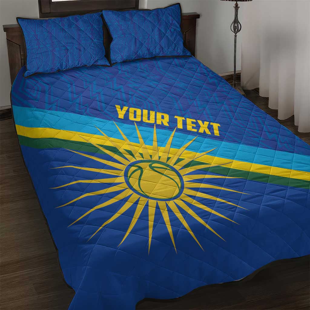 Rwanda Basketball Custom Quilt Bed Set Go Champions Imigongo Folk Pattern - Wonder Print Shop