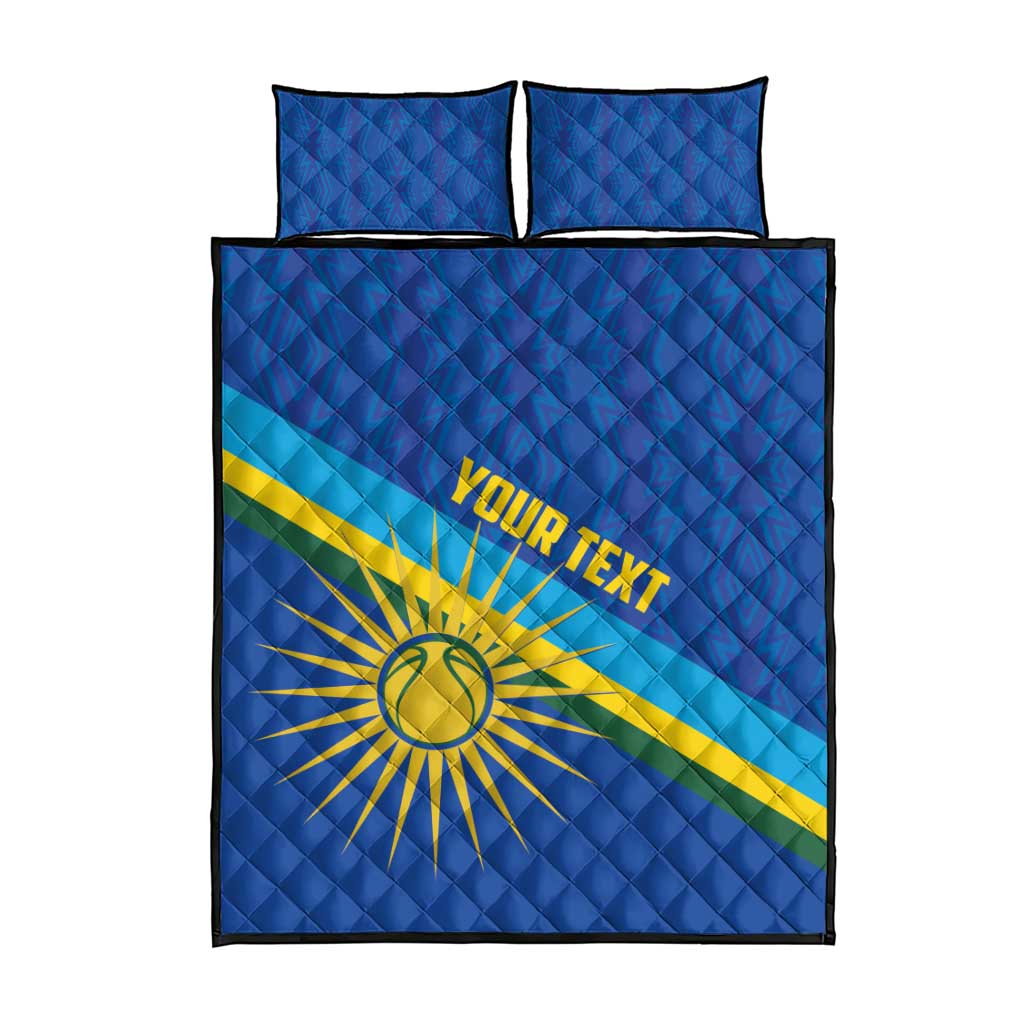 Rwanda Basketball Custom Quilt Bed Set Go Champions Imigongo Folk Pattern - Wonder Print Shop