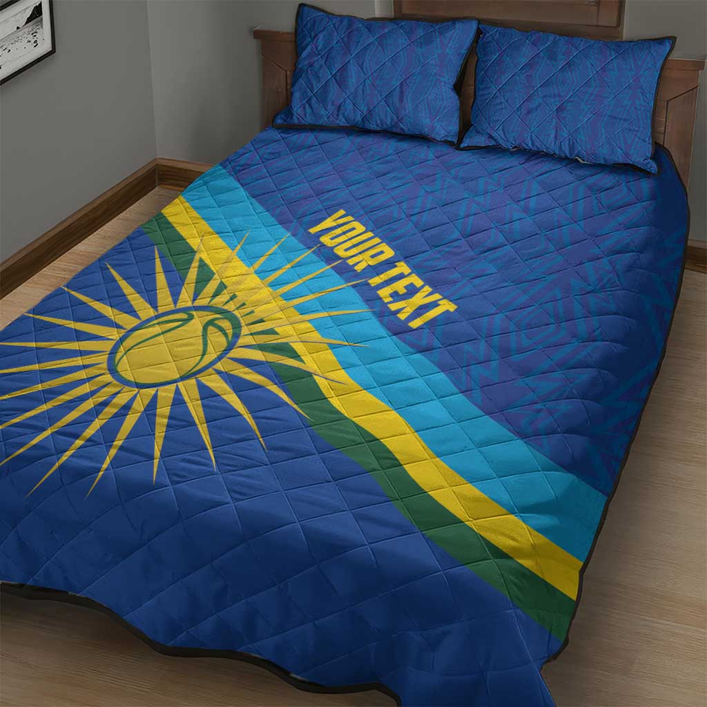 Rwanda Basketball Custom Quilt Bed Set Go Champions Imigongo Folk Pattern - Wonder Print Shop