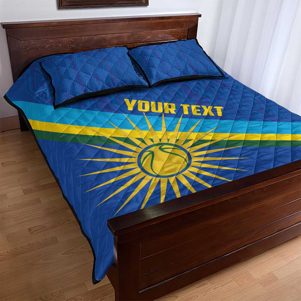 Rwanda Basketball Custom Quilt Bed Set Go Champions Imigongo Folk Pattern - Wonder Print Shop