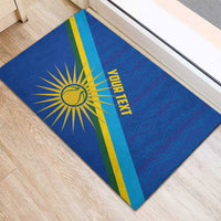 Rwanda Basketball Custom Rubber Doormat Go Champions Imigongo Folk Pattern - Wonder Print Shop