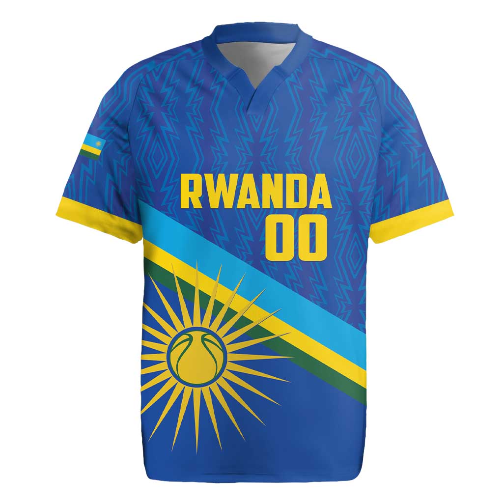 Rwanda Basketball Custom Rugby Jersey Go Champions Imigongo Folk Pattern - Wonder Print Shop
