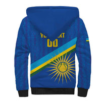 Rwanda Basketball Custom Sherpa Hoodie Go Champions Imigongo Folk Pattern - Wonder Print Shop