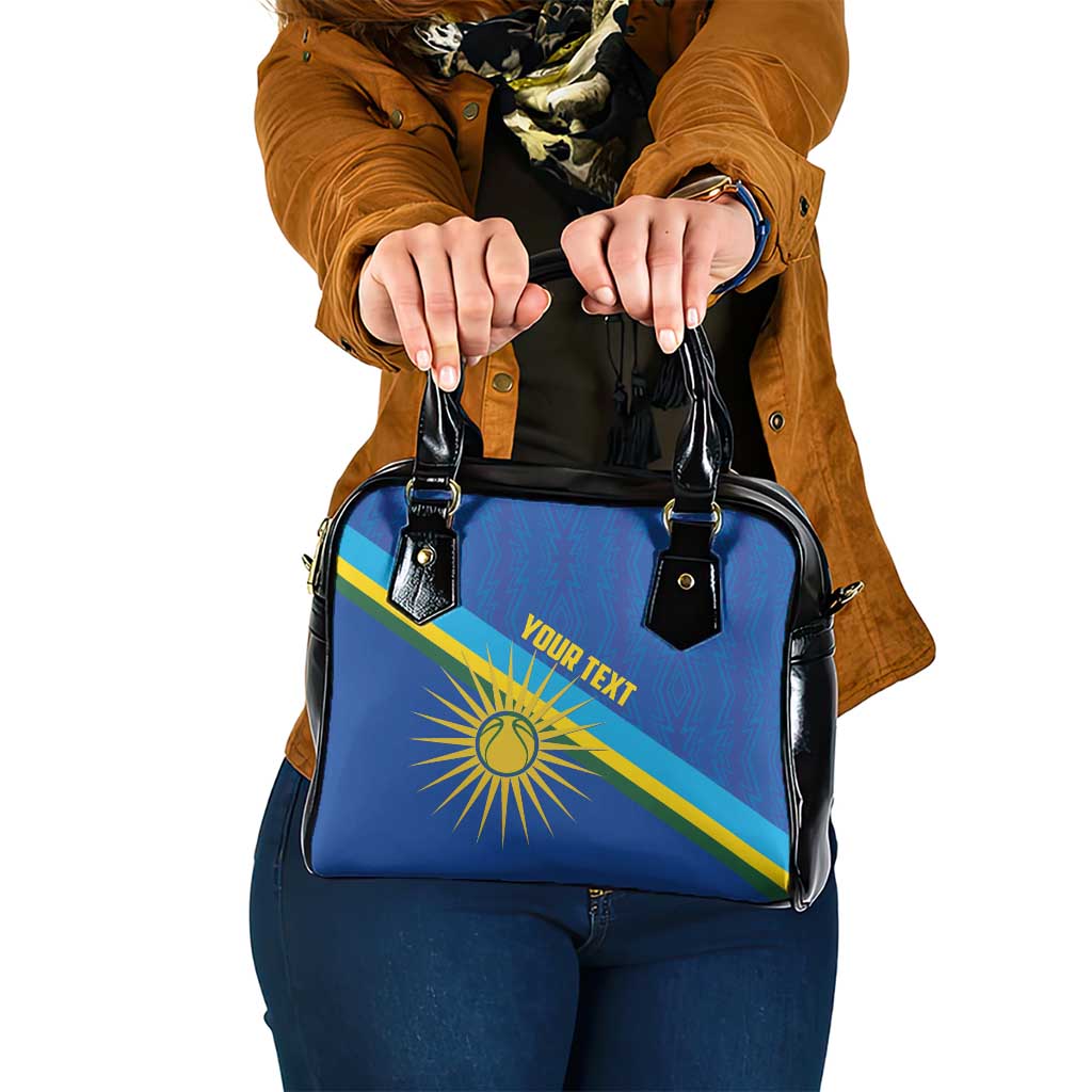 Rwanda Basketball Custom Shoulder Handbag Go Champions Imigongo Folk Pattern - Wonder Print Shop