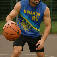 Rwanda Basketball Custom Sleeveless Hoodie Go Champions Imigongo Folk Pattern - Wonder Print Shop