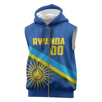 Rwanda Basketball Custom Sleeveless Zip Hoodie Go Champions Imigongo Folk Pattern - Wonder Print Shop