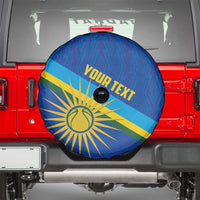 Rwanda Basketball Custom Spare Tire Cover Go Champions Imigongo Folk Pattern - Wonder Print Shop
