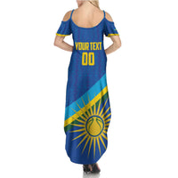Rwanda Basketball Custom Summer Maxi Dress Go Champions Imigongo Folk Pattern - Wonder Print Shop