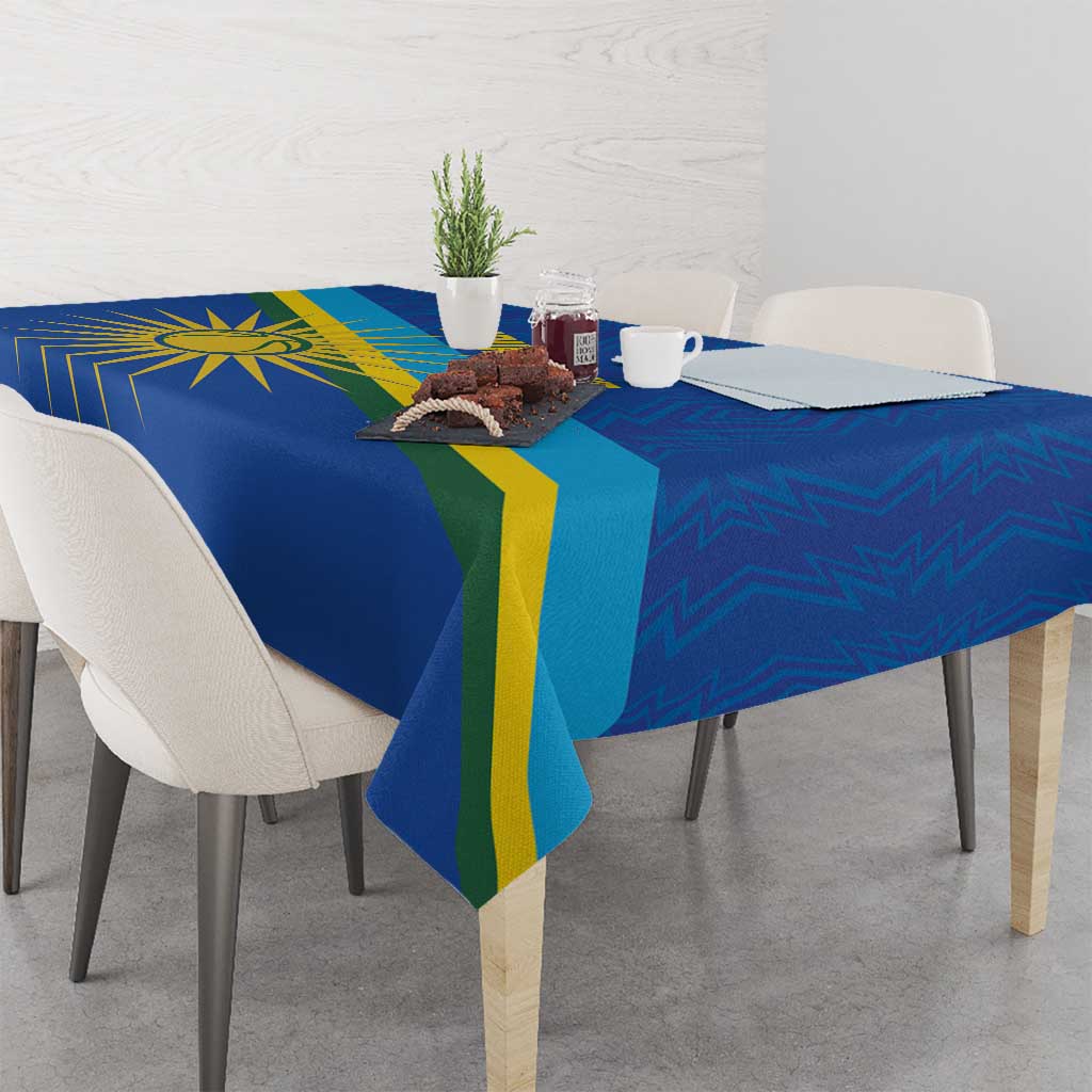 Rwanda Basketball Custom Tablecloth Go Champions Imigongo Folk Pattern - Wonder Print Shop