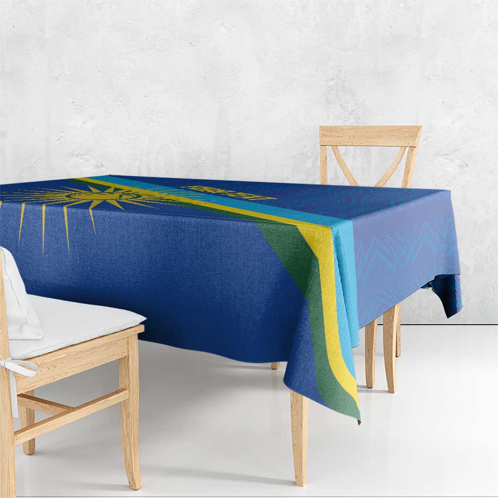Rwanda Basketball Custom Tablecloth Go Champions Imigongo Folk Pattern - Wonder Print Shop