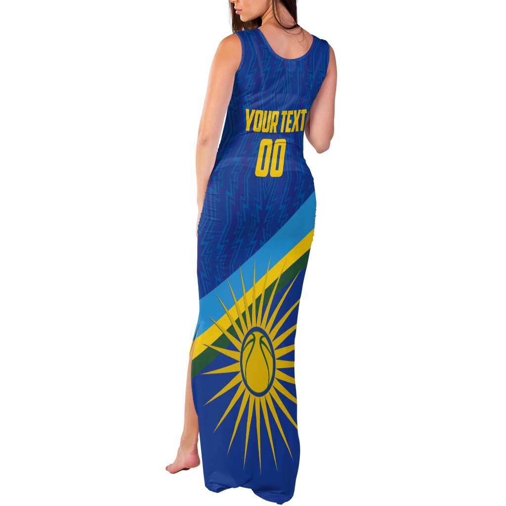 Rwanda Basketball Custom Tank Maxi Dress Go Champions Imigongo Folk Pattern - Wonder Print Shop