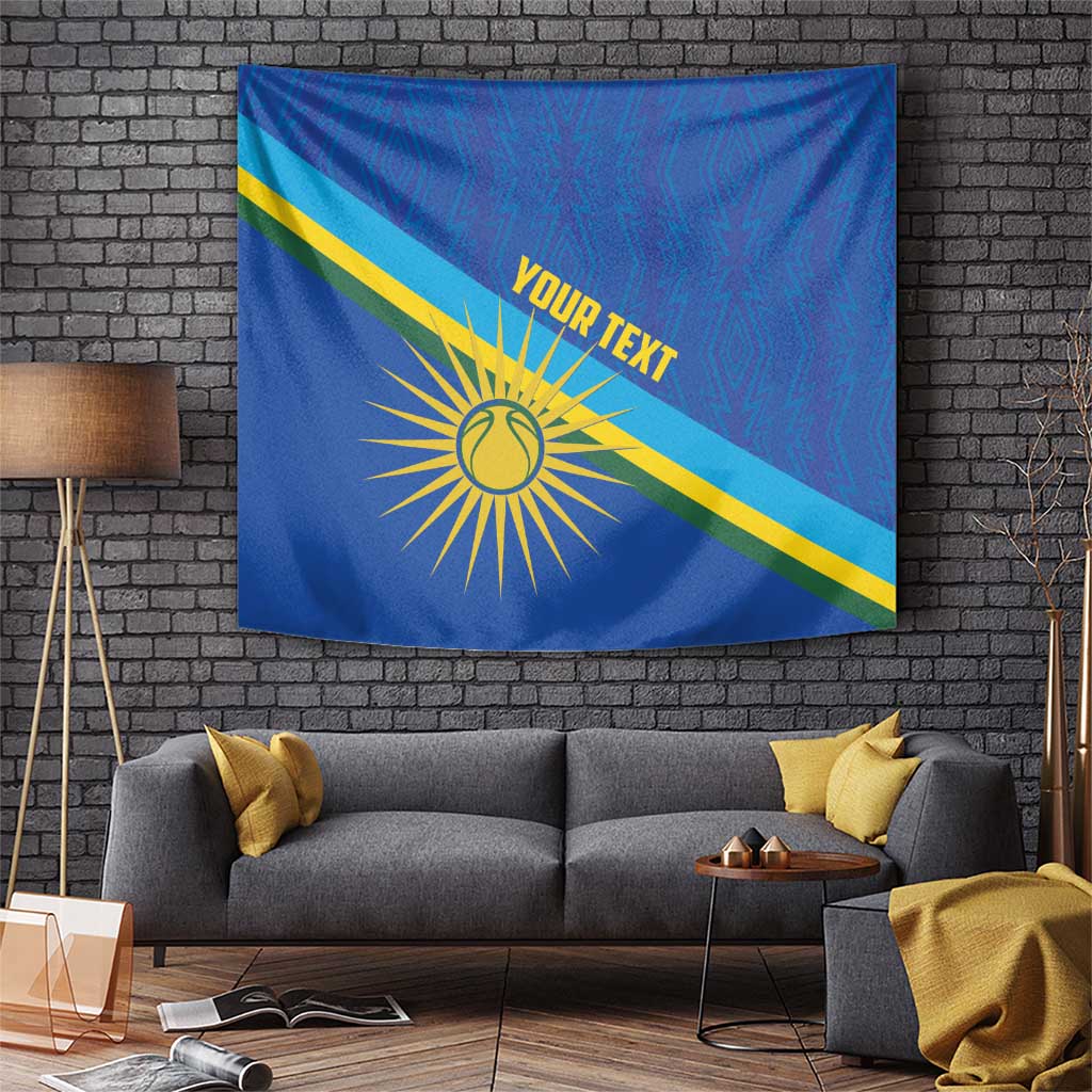Rwanda Basketball Custom Tapestry Go Champions Imigongo Folk Pattern - Wonder Print Shop