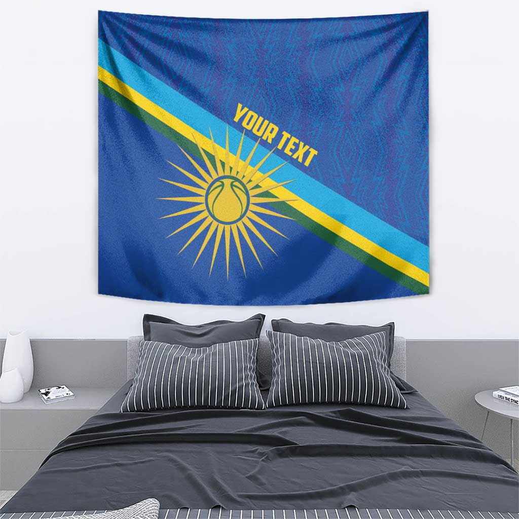 Rwanda Basketball Custom Tapestry Go Champions Imigongo Folk Pattern - Wonder Print Shop