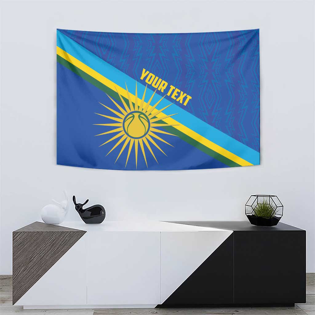 Rwanda Basketball Custom Tapestry Go Champions Imigongo Folk Pattern - Wonder Print Shop