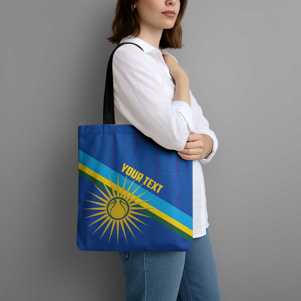 Rwanda Basketball Custom Tote Bag Go Champions Imigongo Folk Pattern - Wonder Print Shop