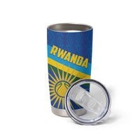 Rwanda Basketball Custom Tumbler Cup Go Champions Imigongo Folk Pattern - Wonder Print Shop