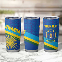 Rwanda Basketball Custom Tumbler Cup Go Champions Imigongo Folk Pattern - Wonder Print Shop
