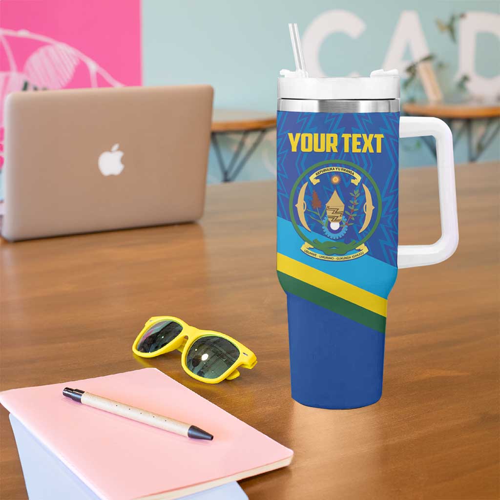 Rwanda Basketball Custom Tumbler With Handle Go Champions Imigongo Folk Pattern - Wonder Print Shop