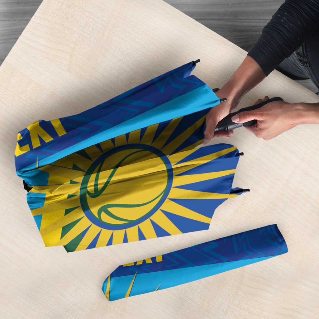 Rwanda Basketball Custom Umbrella Go Champions Imigongo Folk Pattern - Wonder Print Shop