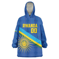 Rwanda Basketball Custom Wearable Blanket Hoodie Go Champions Imigongo Folk Pattern - Wonder Print Shop