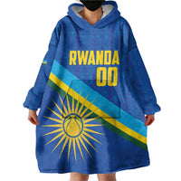 Rwanda Basketball Custom Wearable Blanket Hoodie Go Champions Imigongo Folk Pattern - Wonder Print Shop