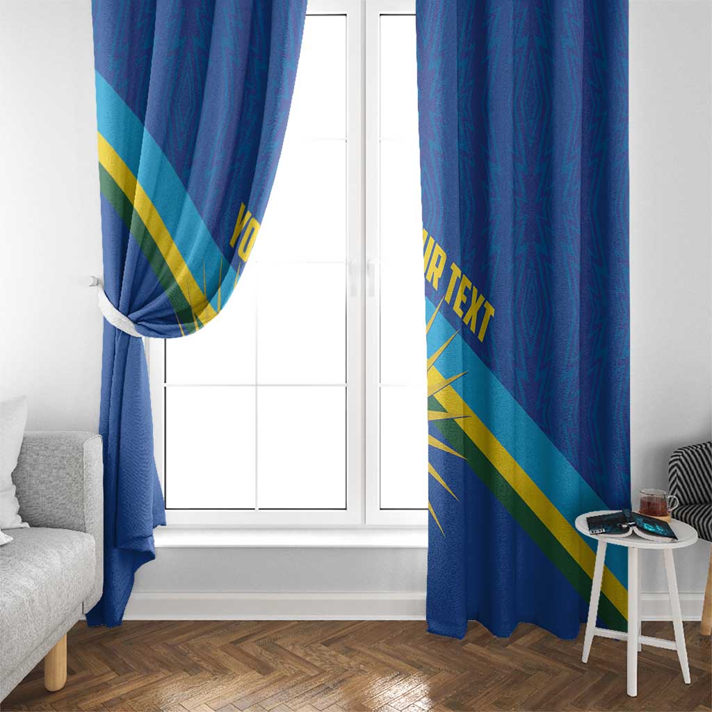 Rwanda Basketball Custom Window Curtain Go Champions Imigongo Folk Pattern - Wonder Print Shop