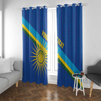 Rwanda Basketball Custom Window Curtain Go Champions Imigongo Folk Pattern - Wonder Print Shop