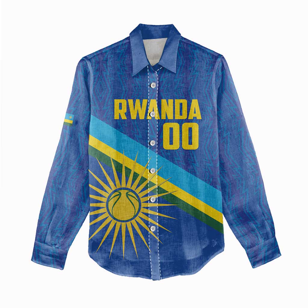 Rwanda Basketball Custom Women Casual Shirt Go Champions Imigongo Folk Pattern - Wonder Print Shop