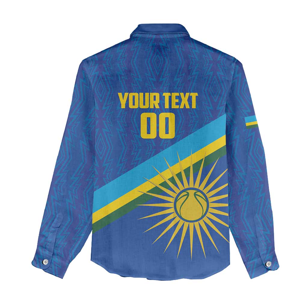 Rwanda Basketball Custom Women Casual Shirt Go Champions Imigongo Folk Pattern - Wonder Print Shop