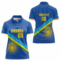 Rwanda Basketball Custom Women Polo Shirt Go Champions Imigongo Folk Pattern - Wonder Print Shop