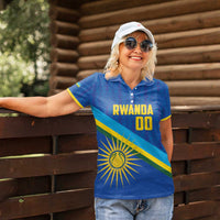 Rwanda Basketball Custom Women Polo Shirt Go Champions Imigongo Folk Pattern - Wonder Print Shop