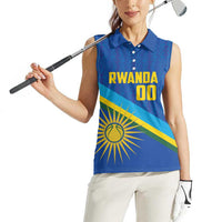 Rwanda Basketball Custom Women Sleeveless Polo Shirt Go Champions Imigongo Folk Pattern - Wonder Print Shop