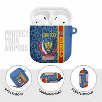DR Congo Basketball Custom AirPods Case Come On Leopards Skin Pattern - Wonder Print Shop