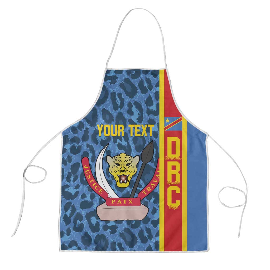 DR Congo Basketball Custom Apron Come On Leopards Skin Pattern - Wonder Print Shop