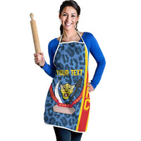 DR Congo Basketball Custom Apron Come On Leopards Skin Pattern - Wonder Print Shop