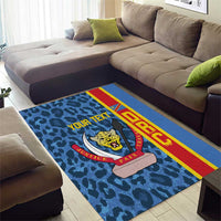 DR Congo Basketball Custom Area Rug Come On Leopards Skin Pattern - Wonder Print Shop
