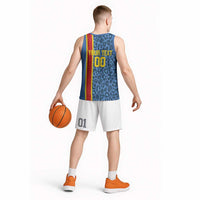 DR Congo Basketball Custom Basketball Jersey Come On Leopards Skin Pattern - Wonder Print Shop