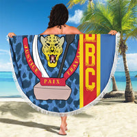 DR Congo Basketball Custom Beach Blanket Come On Leopards Skin Pattern - Wonder Print Shop