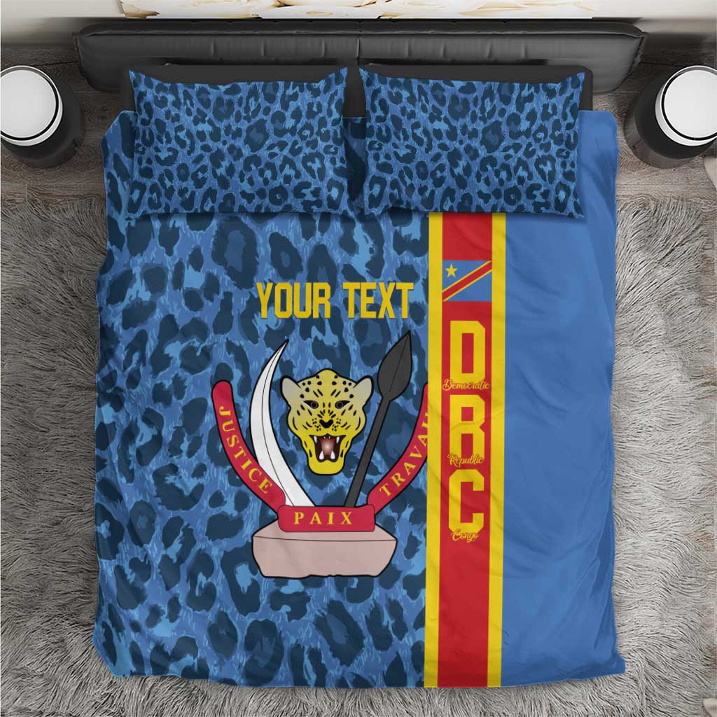 DR Congo Basketball Custom Bedding Set Come On Leopards Skin Pattern - Wonder Print Shop