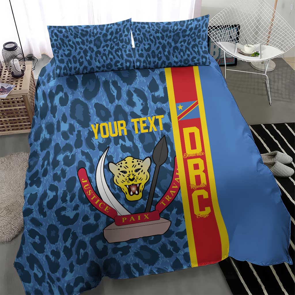 DR Congo Basketball Custom Bedding Set Come On Leopards Skin Pattern - Wonder Print Shop