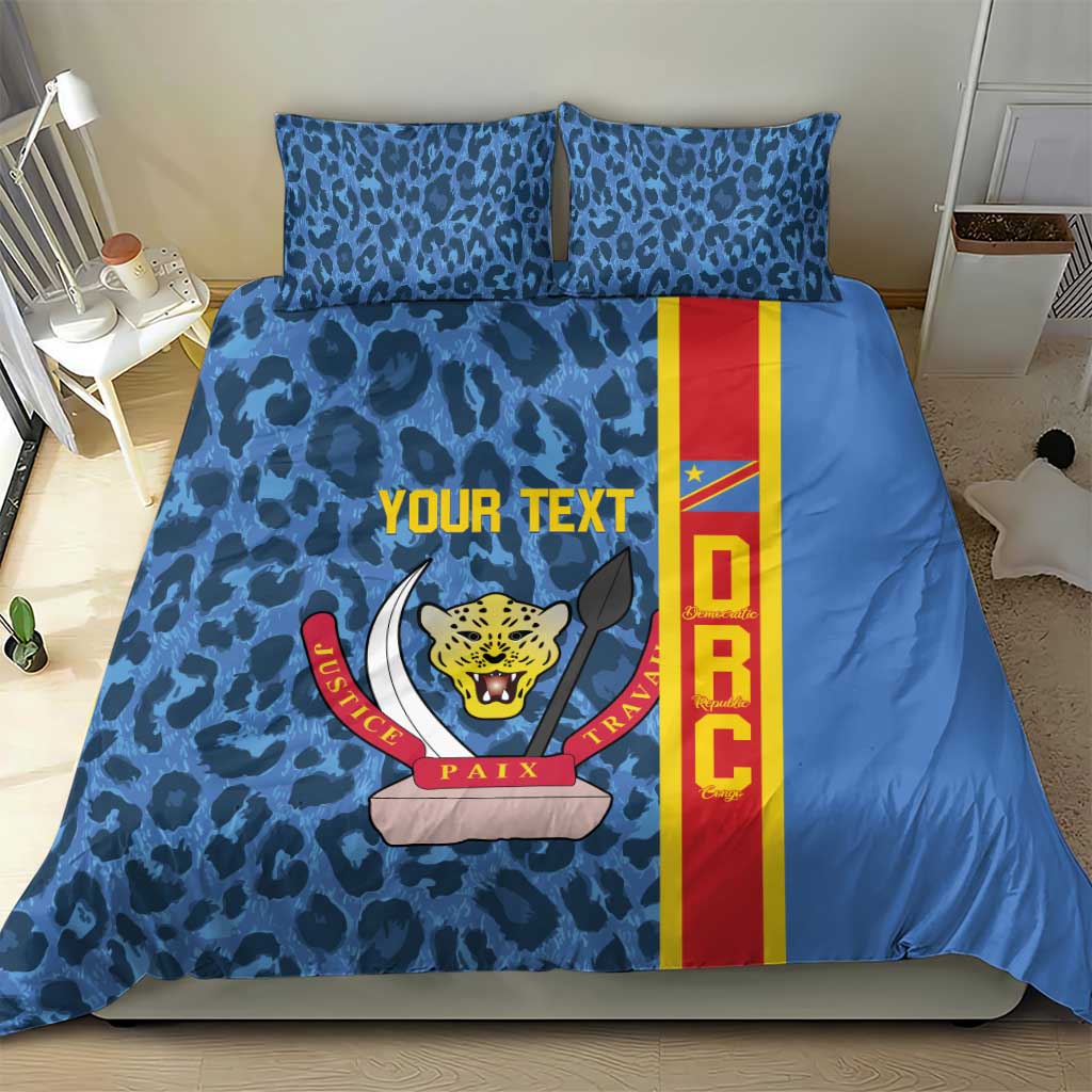 DR Congo Basketball Custom Bedding Set Come On Leopards Skin Pattern - Wonder Print Shop