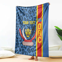 DR Congo Basketball Custom Blanket Come On Leopards Skin Pattern - Wonder Print Shop