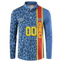 DR Congo Basketball Custom Button Sweatshirt Come On Leopards Skin Pattern - Wonder Print Shop