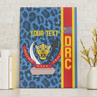 DR Congo Basketball Custom Canvas Wall Art Come On Leopards Skin Pattern - Wonder Print Shop