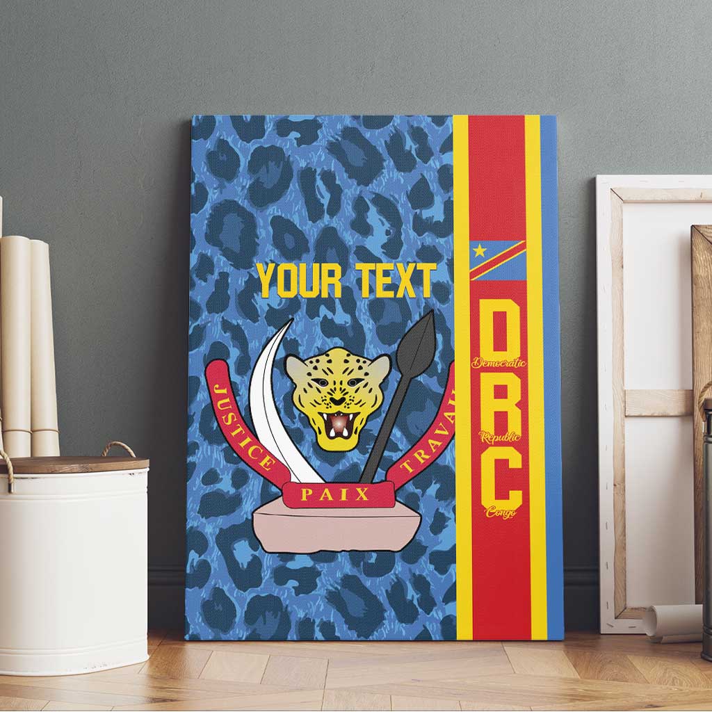 DR Congo Basketball Custom Canvas Wall Art Come On Leopards Skin Pattern - Wonder Print Shop