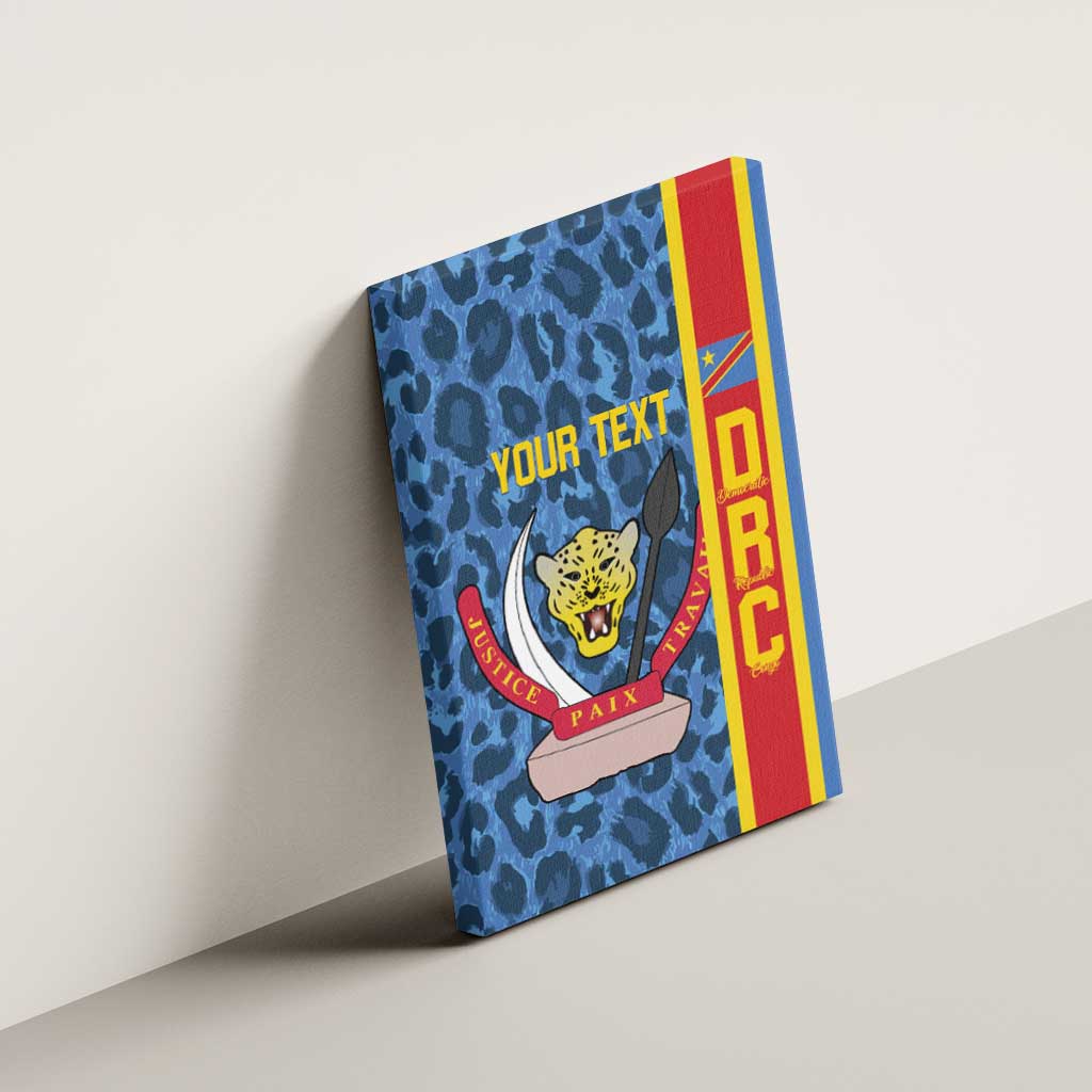 DR Congo Basketball Custom Canvas Wall Art Come On Leopards Skin Pattern - Wonder Print Shop