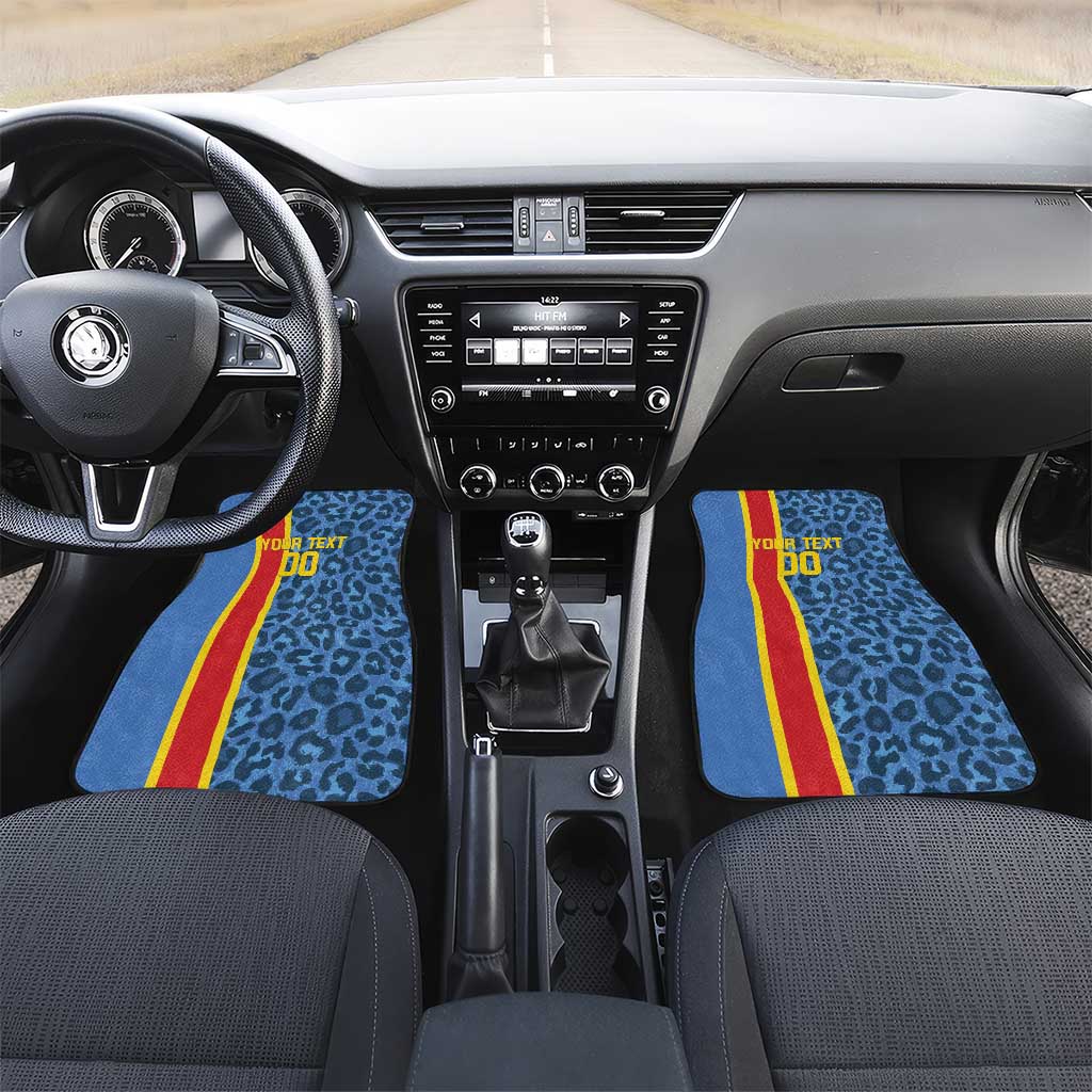 DR Congo Basketball Custom Car Mats Come On Leopards Skin Pattern - Wonder Print Shop
