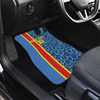 DR Congo Basketball Custom Car Mats Come On Leopards Skin Pattern - Wonder Print Shop