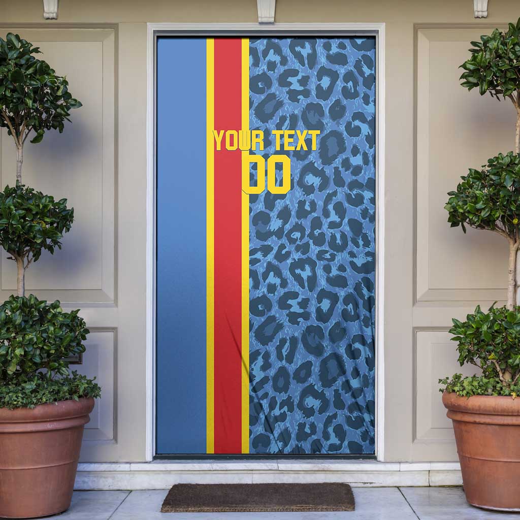 DR Congo Basketball Custom Door Cover Come On Leopards Skin Pattern - Wonder Print Shop